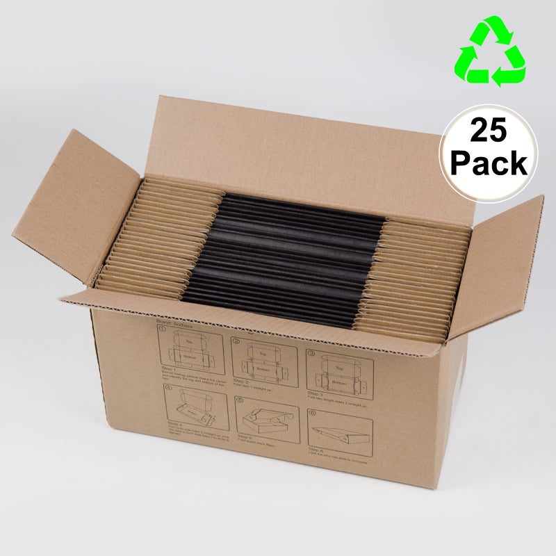 Sodissa 6x4x3 Inches Shipping Boxes Pack of 25  Packaging Corrugated Cardboard Mailer Boxes for Small Bussiness  Black - Image 5